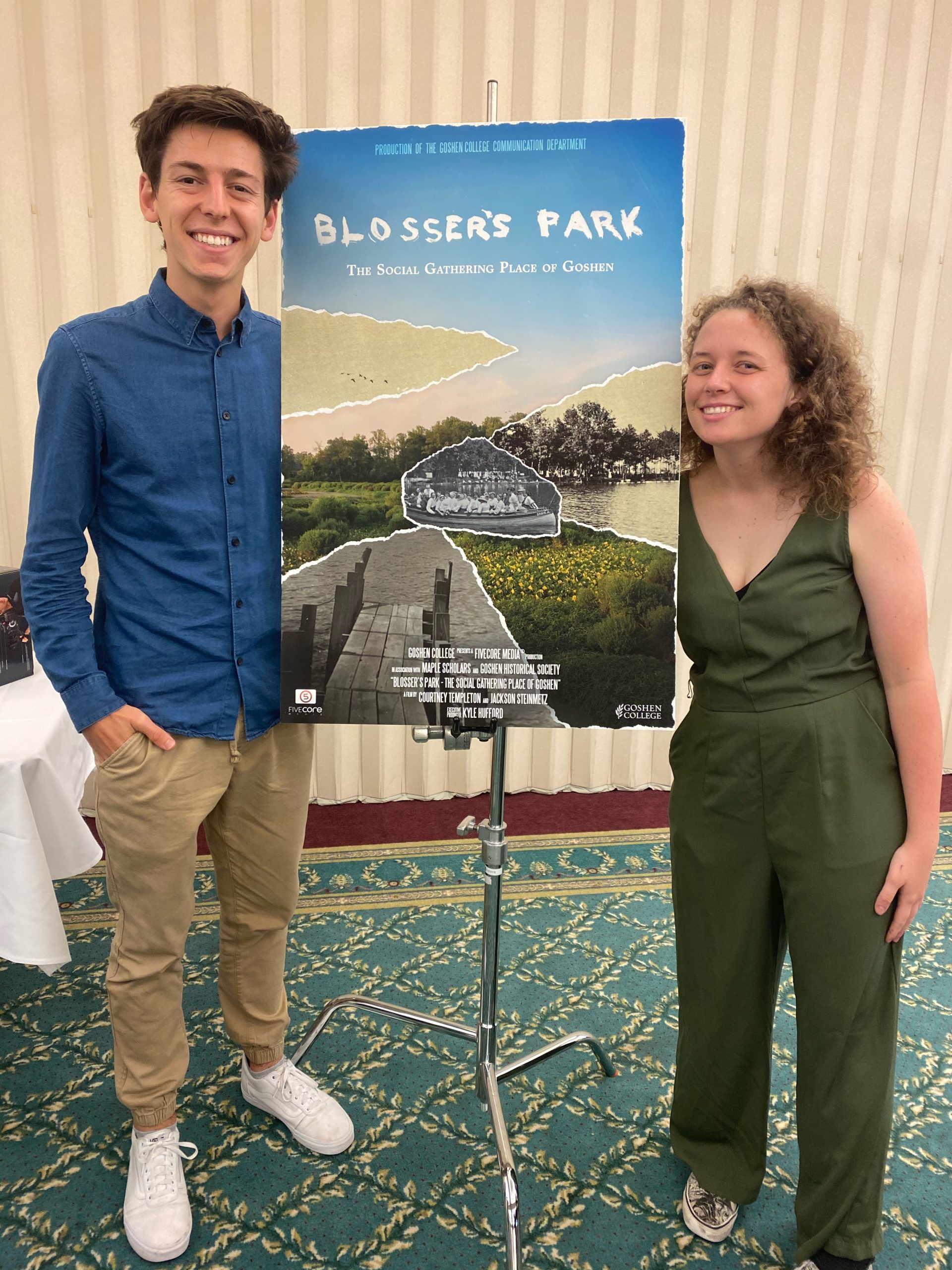 Jackson and Court with the poster